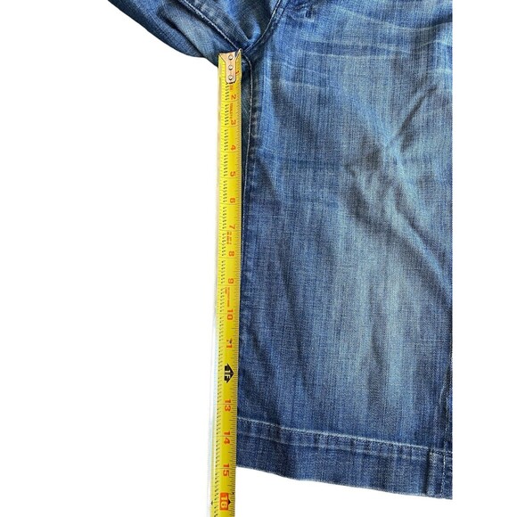 7‎ For All Mankind Women's Dojo Embroidered Pocket Denim Bermuda Shorts 28 - Picture 7 of 9